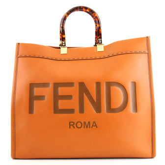 Fendi Sunshine Shopper Tote Leather Large