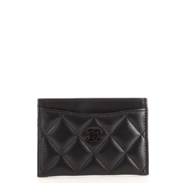 Chanel So Black Classic Card Holder Quilted Lambskin