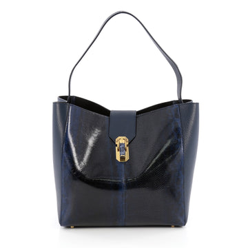 Oscar de la Renta Sloane Bucket Bag Leather blue