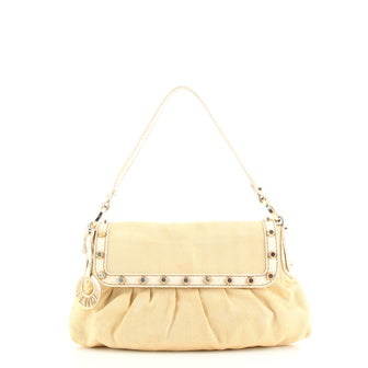 Fendi Chef Flap Bag Studded Canvas Small