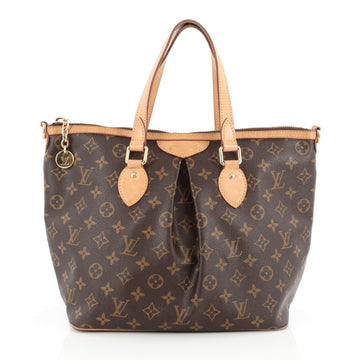 Louis Vuitton Palermo Handbag Monogram Canvas PM brown