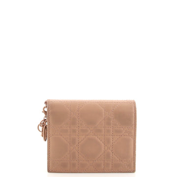 Christian Dior Lady Dior French Wallet Cannage Quilt Leather Compact