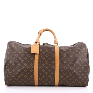 Louis Vuitton Keepall Bag Monogram Canvas 55 Brown