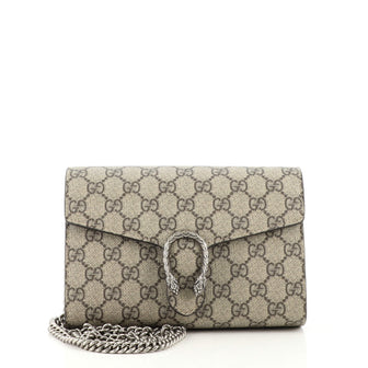 Gucci Dionysus Chain Wallet GG Coated Canvas Small
