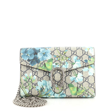 Gucci Dionysus Chain Wallet Blooms Print GG Coated Canvas Small