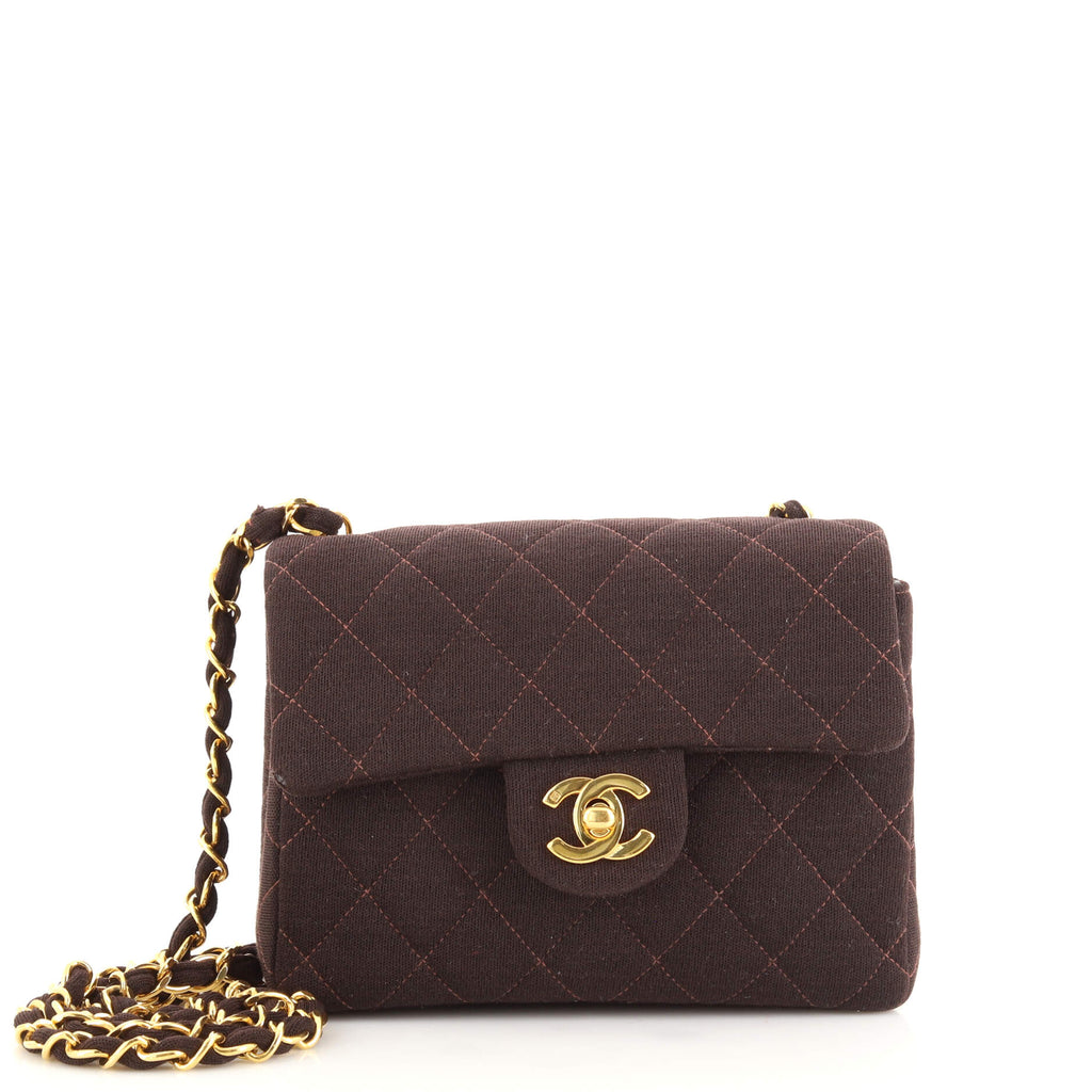 Chanel Vintage Jersey Mini Square Flap Bag