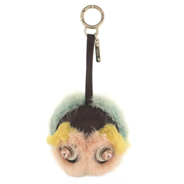 Fendi Monster Bag Charm Fur and Leather