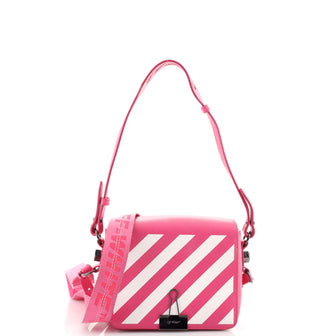 Off White Binder Clip Flap Bag Leather Small