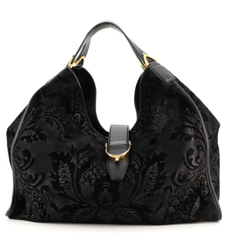Gucci Soft Stirrup Tote Brocade Leather Large