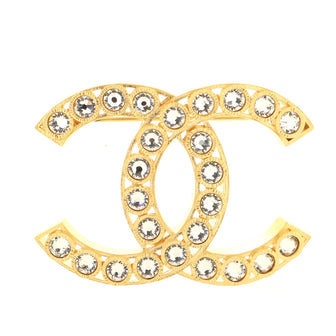Chanel CC Brooch Metal with Crystals