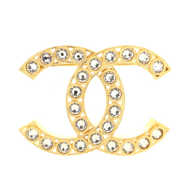 Chanel CC Brooch Metal with Crystals