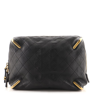Chanel Paris-Cosmopolite Zip Clutch Quilted Lambskin Small