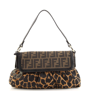 Fendi Chef Flap Bag Printed Canvas Small