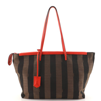 Fendi Pequin Roll Tote Canvas Large