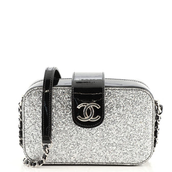 Chanel Ground Control Camera Case Bag Glittered PVC with Patent Mini