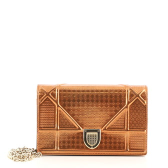 Christian Dior Diorama Wallet on Chain Cannage Embossed Calfskin