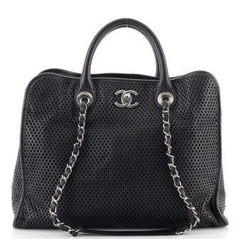 Chanel Up In The Air Convertible Tote Perforated Leather