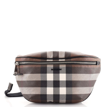 Burberry Bum Bag Dark Birch Brown Check E-Canvas Medium