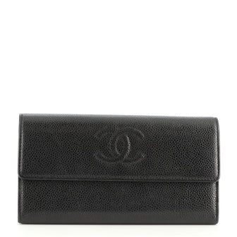 Chanel Timeless CC Flap Wallet Caviar Long