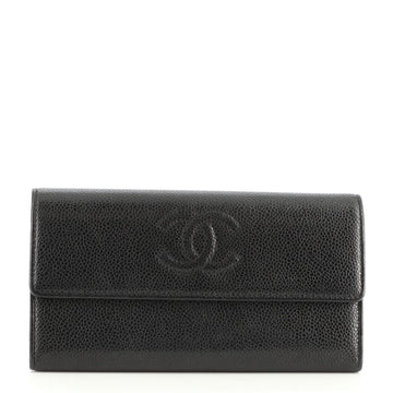 Chanel Timeless CC Flap Wallet Caviar Long