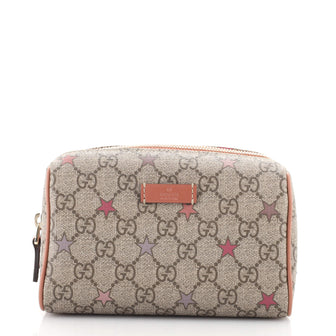 Gucci Children's Cosmetic Pouch Printed GG Coated Canvas Medium
