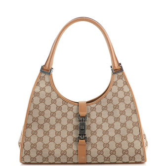 Gucci Vintage Bardot Hobo GG Canvas Medium