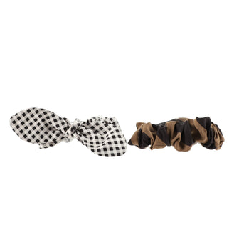 Fendi Logo Scrunchie Set Printed Silk