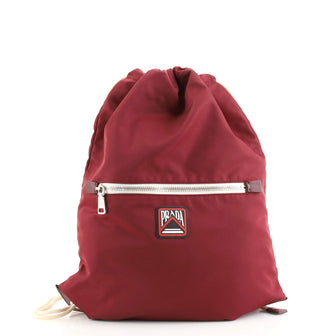 Prada Drawstring Backpack Tessuto Medium