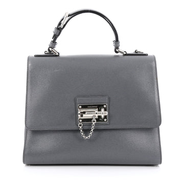 Dolce & Gabbana Monica Handbag Leather Large Gray