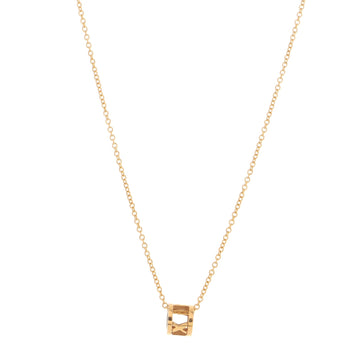 Tiffany & Co. Atlas Open Pendant Necklace 18K Rose Gold