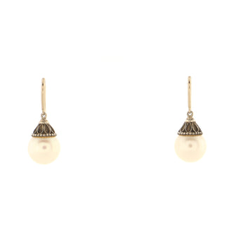 Tiffany & Co. Ziegfeld Cap Drop Earrings Sterling Silver and Pearls