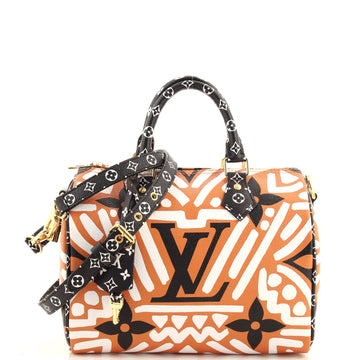 Louis Vuitton Speedy Bandouliere Bag Limited Edition Crafty Monogram Giant 25