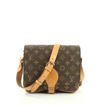 Louis Vuitton Cartouchiere Handbag Monogram Canvas MM Brown