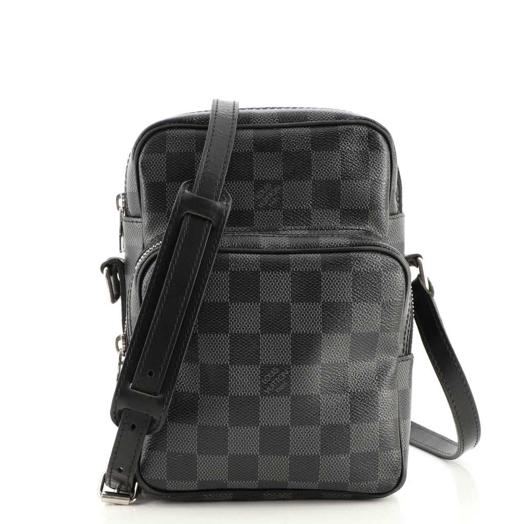 Louis+Vuitton+Rem+Crossbody+Black+Leather for sale online