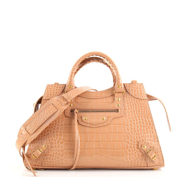 Balenciaga Neo Classic City Bag Crocodile Embossed Leather Medium