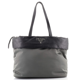 Prada Double Tote Nappa Leather and Tessuto Medium