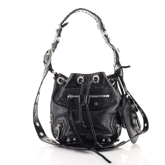 Balenciaga Le Cagole Giant Studs Bucket Bag Leather XS