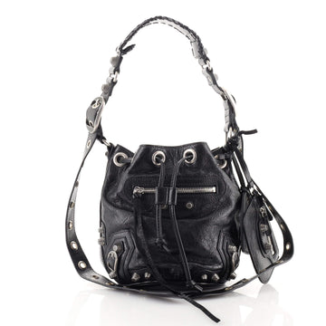 Balenciaga Le Cagole Giant Studs Bucket Bag Leather XS