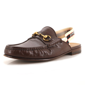 Gucci Women's Slingback Horsebit Loafers Leather with Elastic