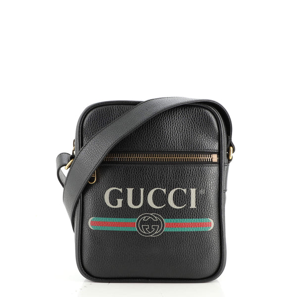 Gucci Print Messenger Bag in Black : : Fashion