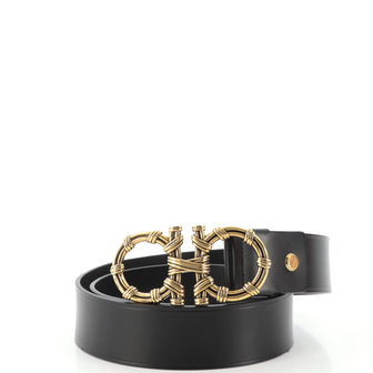 Salvatore Ferragamo Gancini Belt Leather Wide