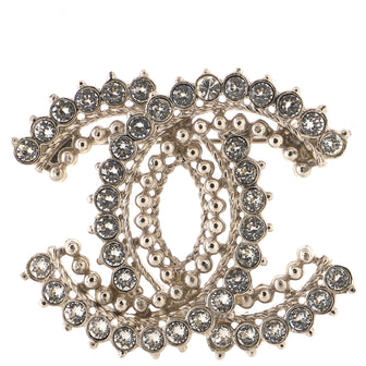 Chanel CC Brooch Metal with Crystals