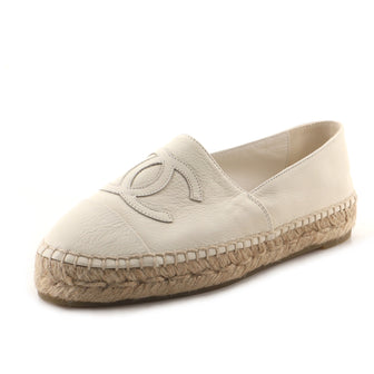 Chanel Women's CC Cap Toe Espadrilles Leather