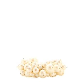 Cluster Bracelet Faux Pearls with Metal