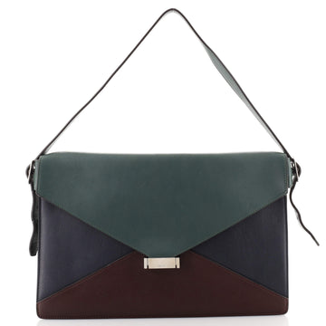 Celine Diamond Shoulder Bag Leather and Suede Medium