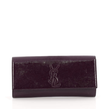 Saint Laurent Belle de Jour Clutch Leather Small Purple