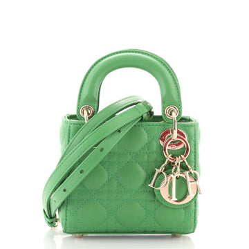 Christian Dior Lady Dior Bag Cannage Quilt Lambskin Micro