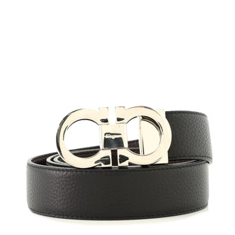 Salvatore Ferragamo Gancini Reversible Belt Leather Wide