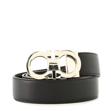 Salvatore Ferragamo Gancini Reversible Belt Leather Wide