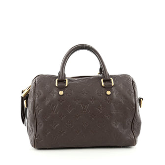 Louis Vuitton Speedy Bandouliere Bag Monogram Empreinte Leather 25 brown
